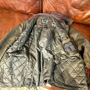 Barbour wax coat with insulation